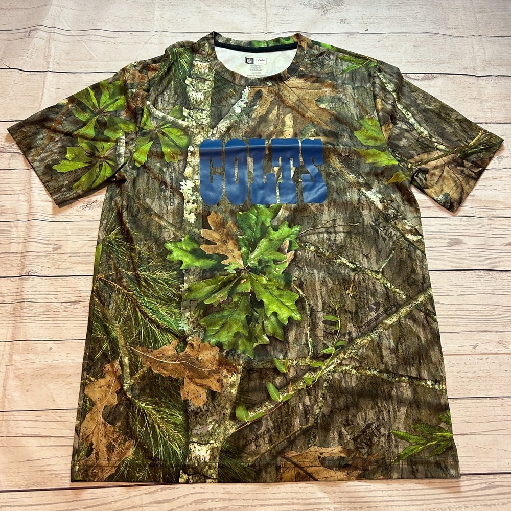 Indianapolis Colts Shirt NFL Team Apparel Camo‎ Print Men's Size Medium